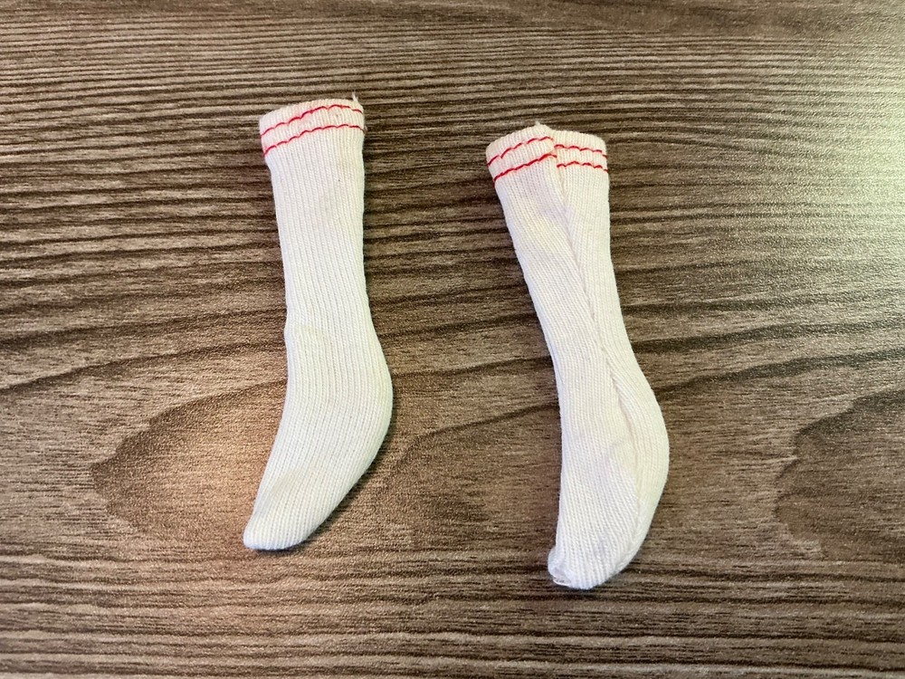 Mattel Barbie Doll Clothes White Socks Pair Set Lot # 5