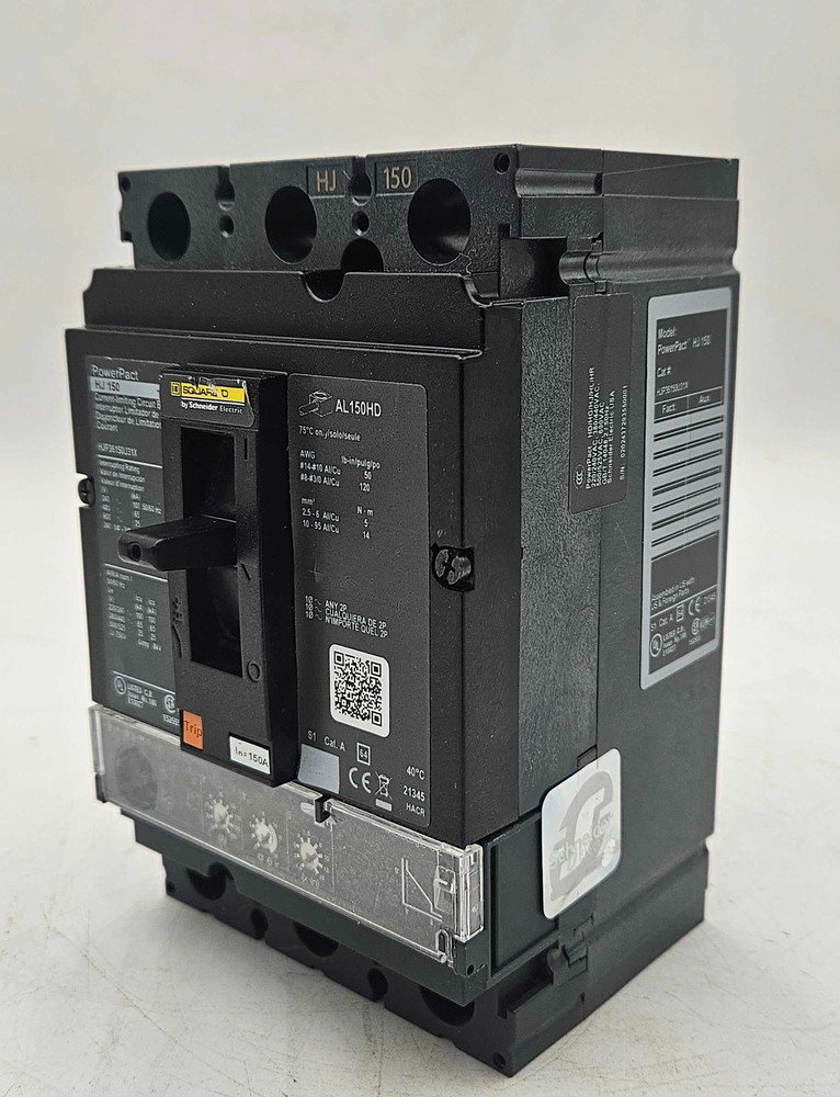 Square D HJP36150U31X Circuit Breaker 150A 3P 600V 3PH HJP 150 Amp 3 Pole