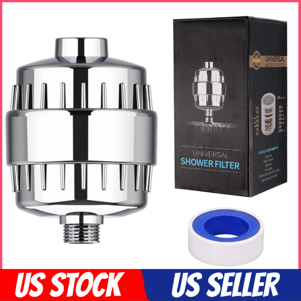 15 Stage Shower Head Filter Purifier with Filter for Hard Water Softener