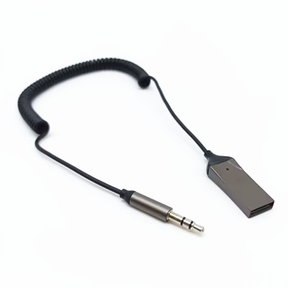 Bluetooth 5.0 AUX Car Adapter for Hands-Free Music & Calls via 3.5mm Jack