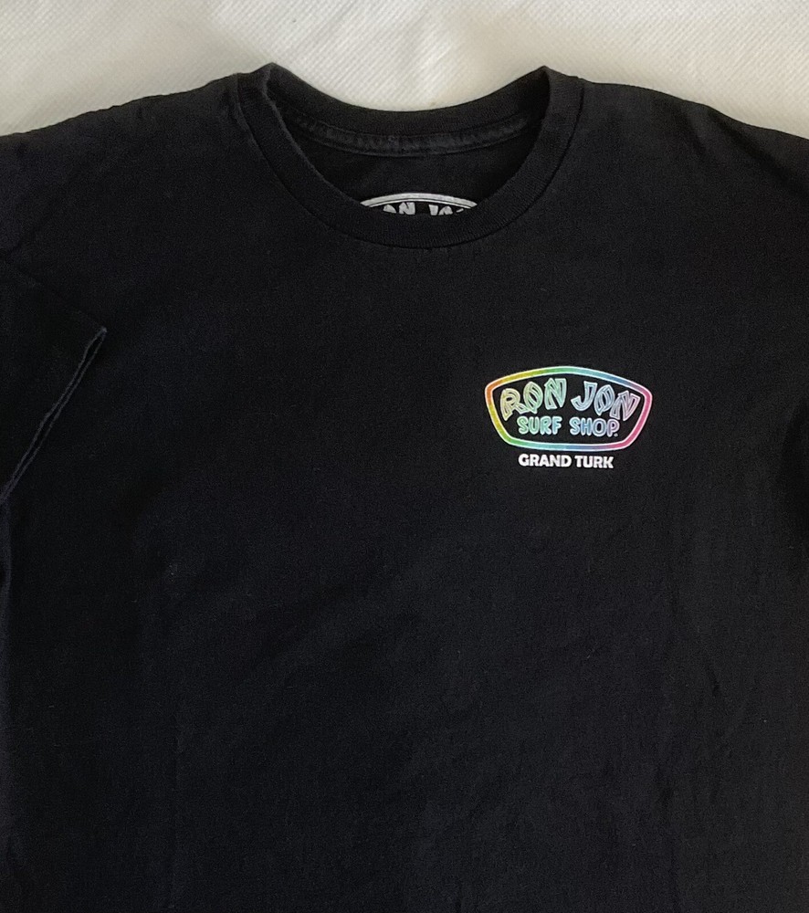 Ron Jon Surf Shop Grand Turk Black Tie-Dye Medium T-Shirt Surfing Skateboarding
