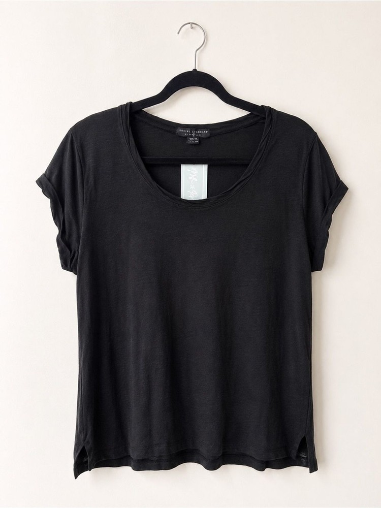 Black Short Sleeve Tee by Eileen Fisher