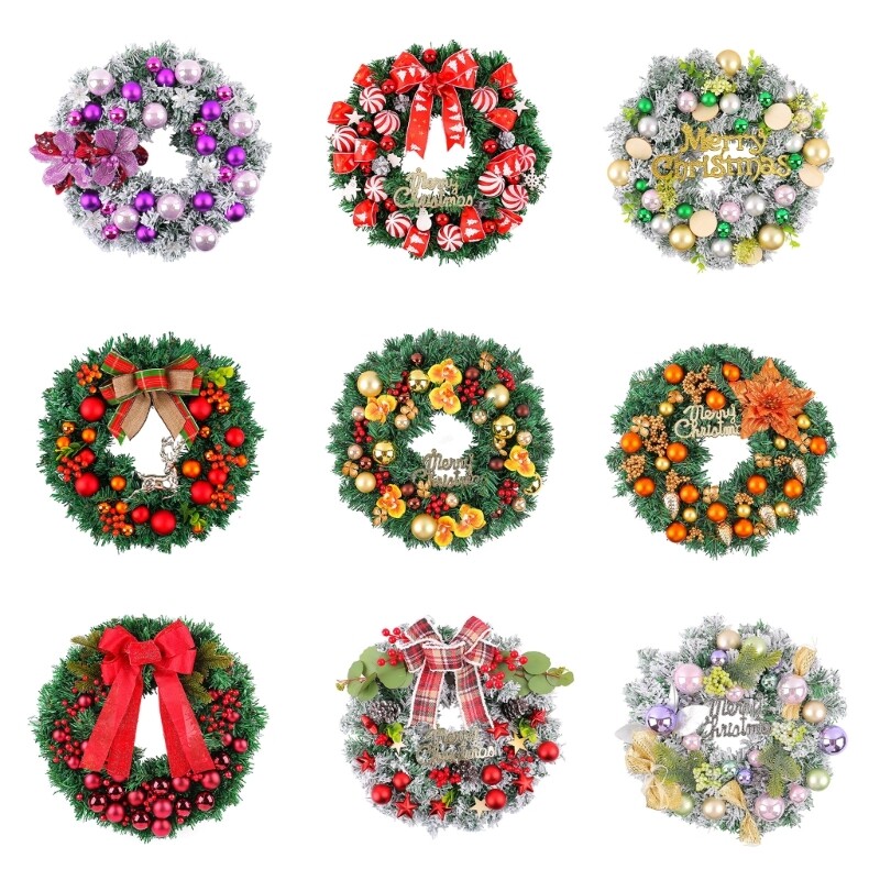 Unique Christmas Wreath with Sphere Accent for Home or Office Christmas Decors-image