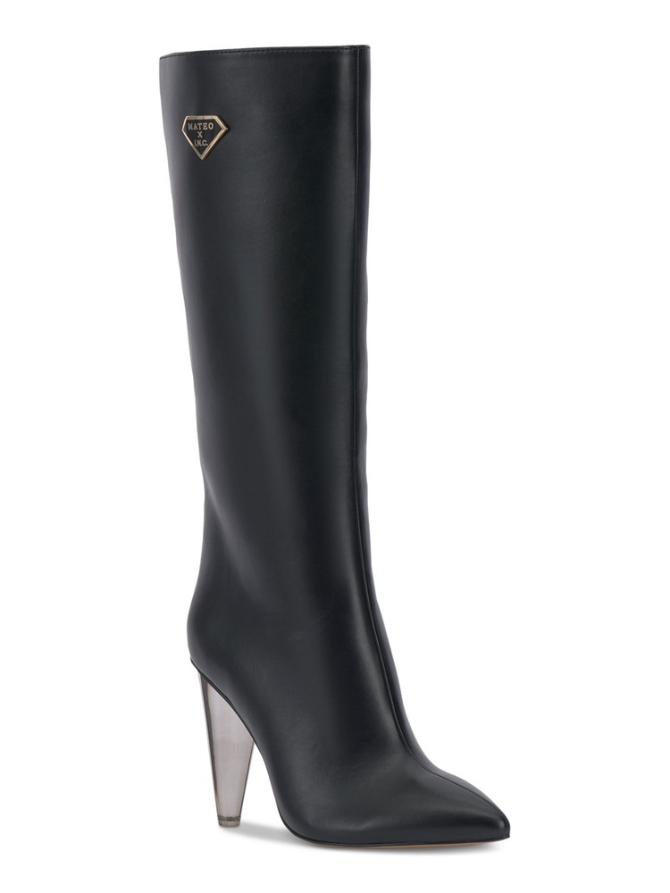 MATEO BY INC Womens Black Arch Support Charlotte Pointed Toe Stiletto Boots 7 M