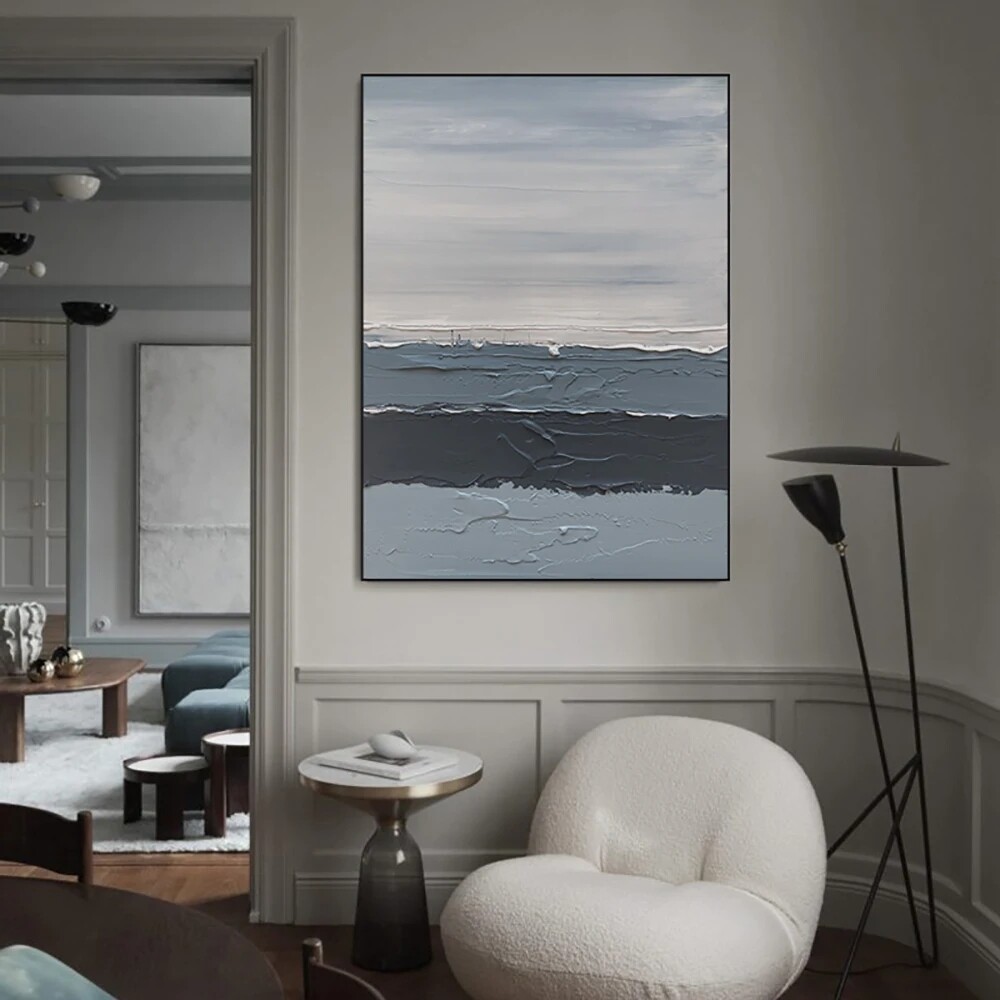 Arrival Large Thick Oil Painting Abstract Landscape Painting On Canvas Handmade