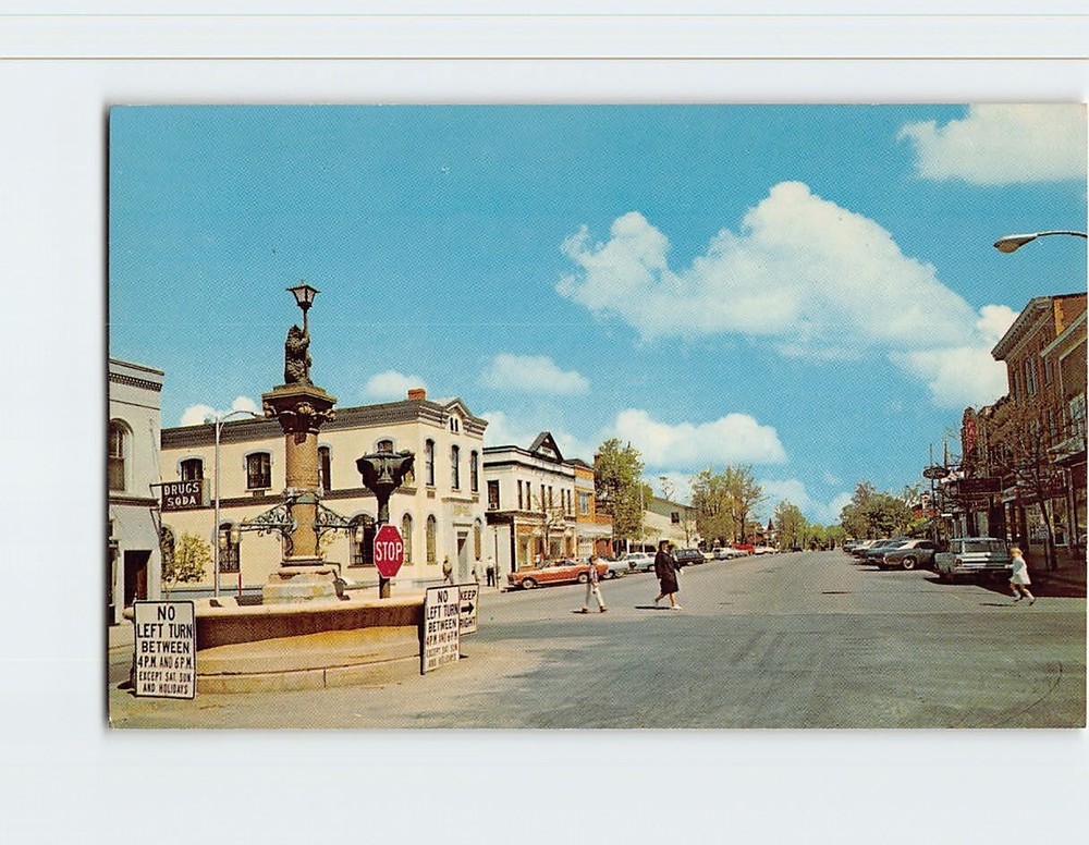 Postcard Main Street, Geneseo, New York