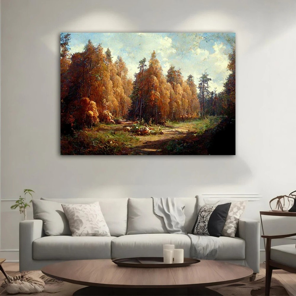 Stunning Nature View Trees Oil Paint Wall Art Canvas Unframed Print Art