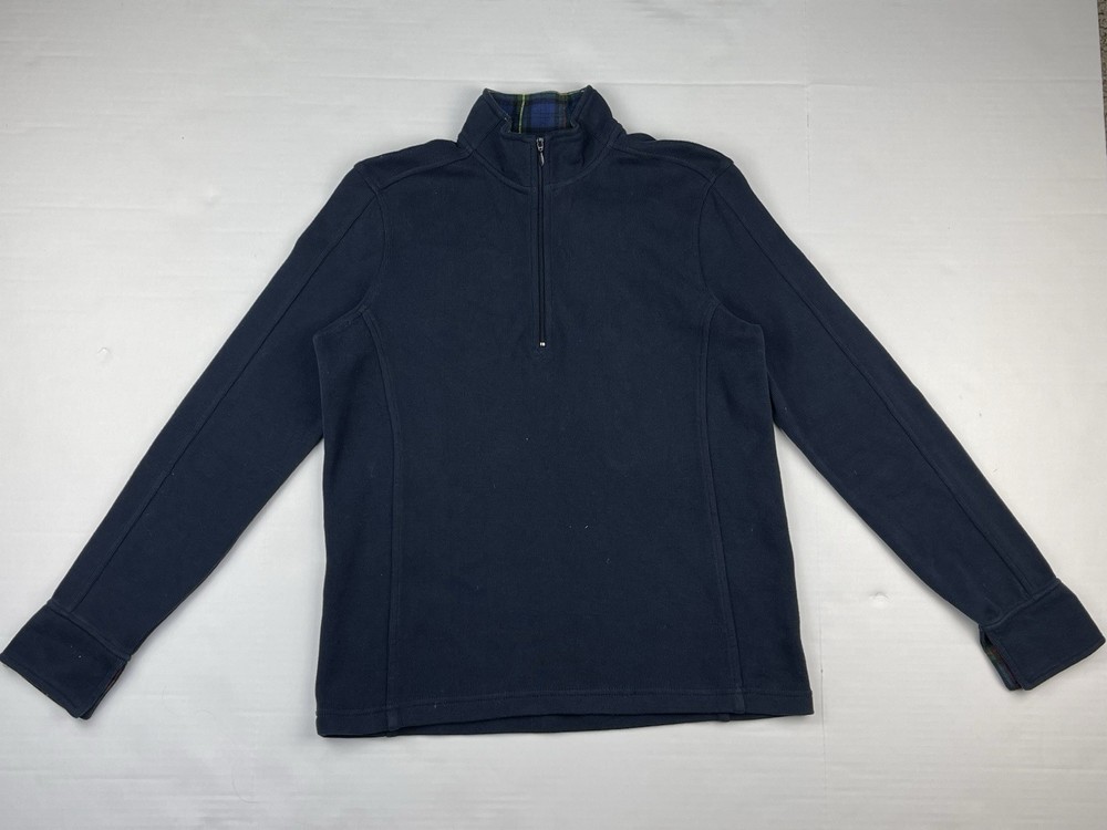 Orvis Men’s Small Blue 1/4 Zip Cotton Pullover Sweater