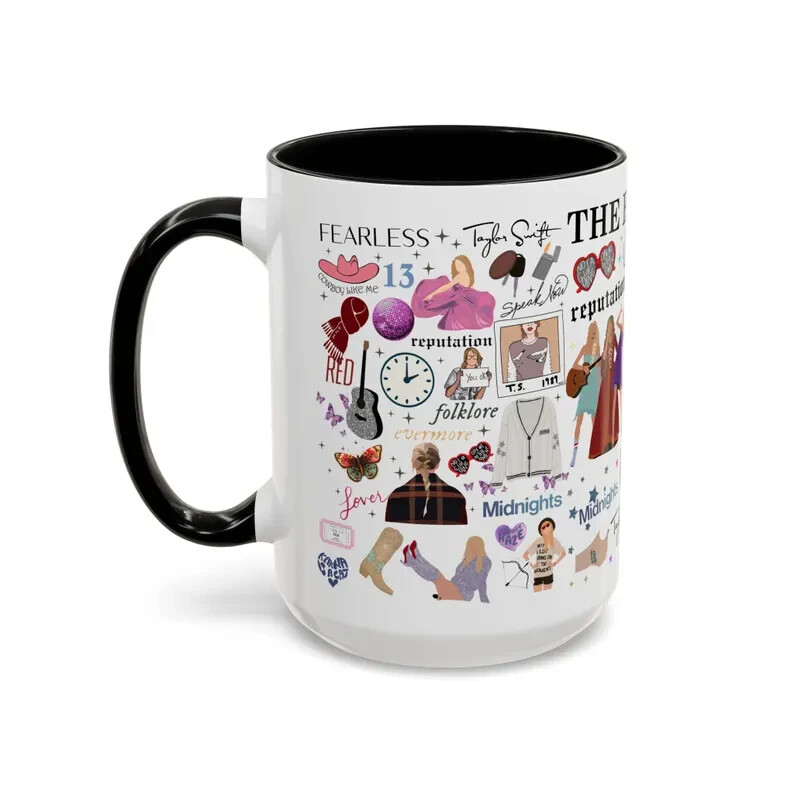 Taylor Swiftie Tour Coffee Mug cup (15oz)  - Black