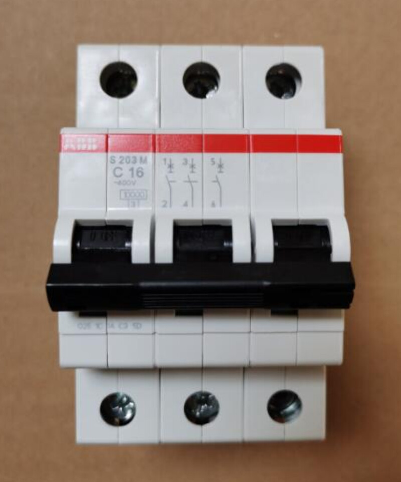 ABB Miniature Circuit Breaker 3P 10kA S203M-C16 16A