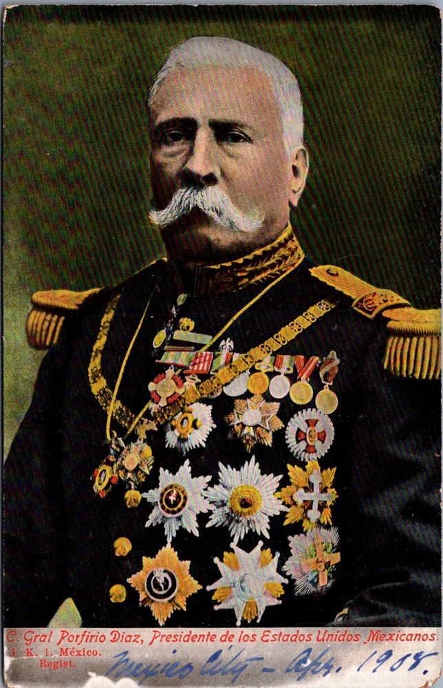1908 Porfirio Diaz President Mexico Vintage Postcard Cuernavaca City