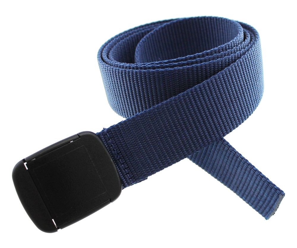 Hiker Belt Nylon Blend Outdoor Web Adjustable Buckle (Navy)