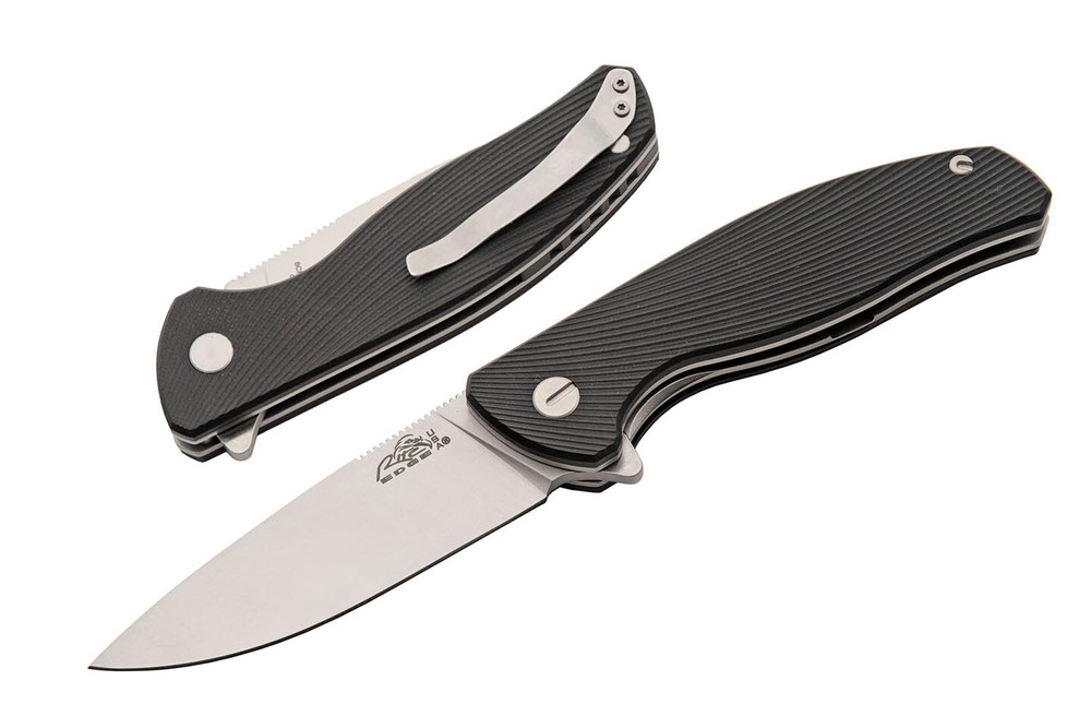 Premium Tactical Folding Pocket Knife with G10 Handle and Pocket Clip for EDC