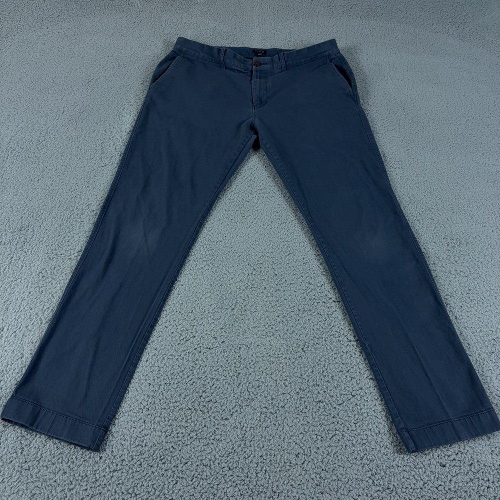 J Crew Pants Mens 34x32 Gray Slim Fit Stretch Chino Flex Preppy Casual Khaki