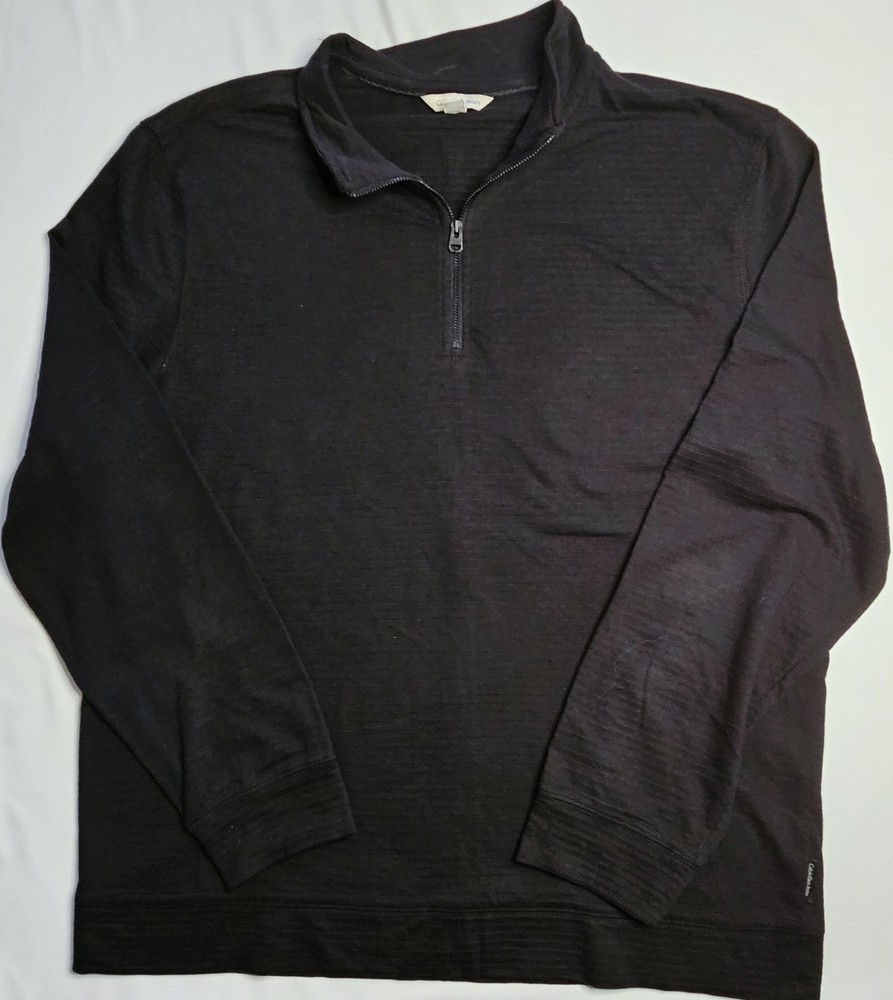 Mens Calvin Klein Jeans Long Sleeve 1/4 Zip Pullover Shirt Size XL - NICE