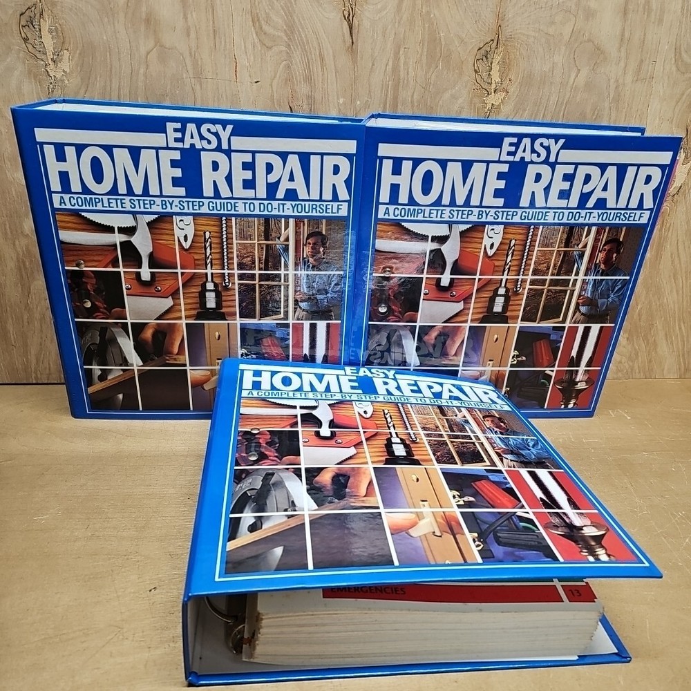 Essential Home Repair Hardcover Set of 3 DIY Guide Cards in Great Condition