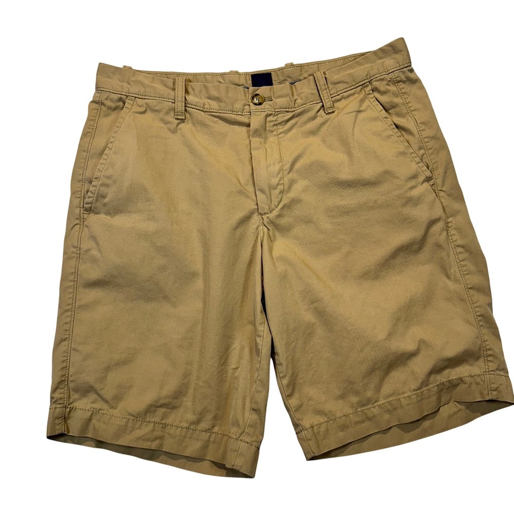 Gap Mens Khaki Chino Shorts Tan 100% Cotton Size 33 Casual Summer 9.5
