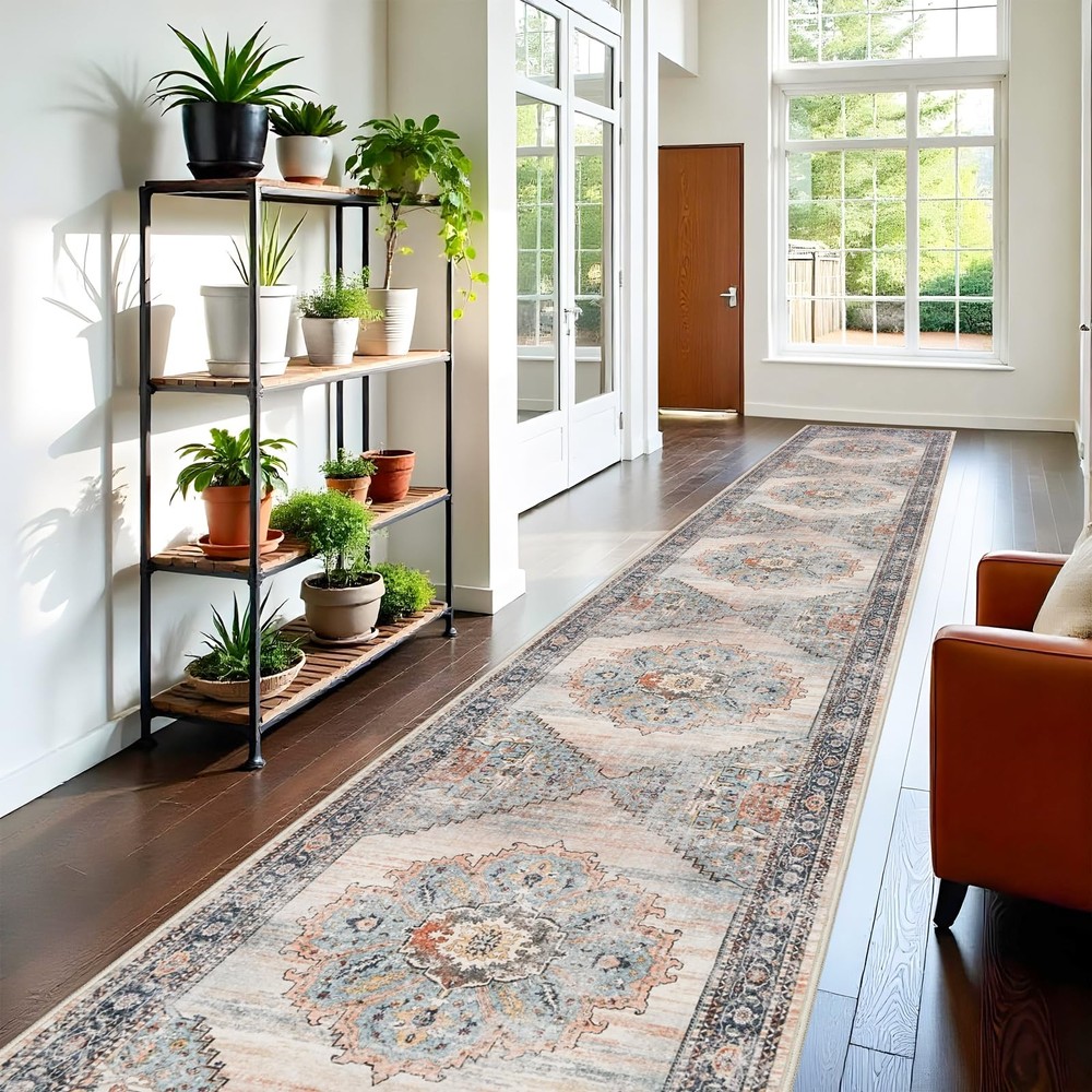 Washable Non-Slip 3x14 Runner Rug for Hallway Kitchen Bathroom