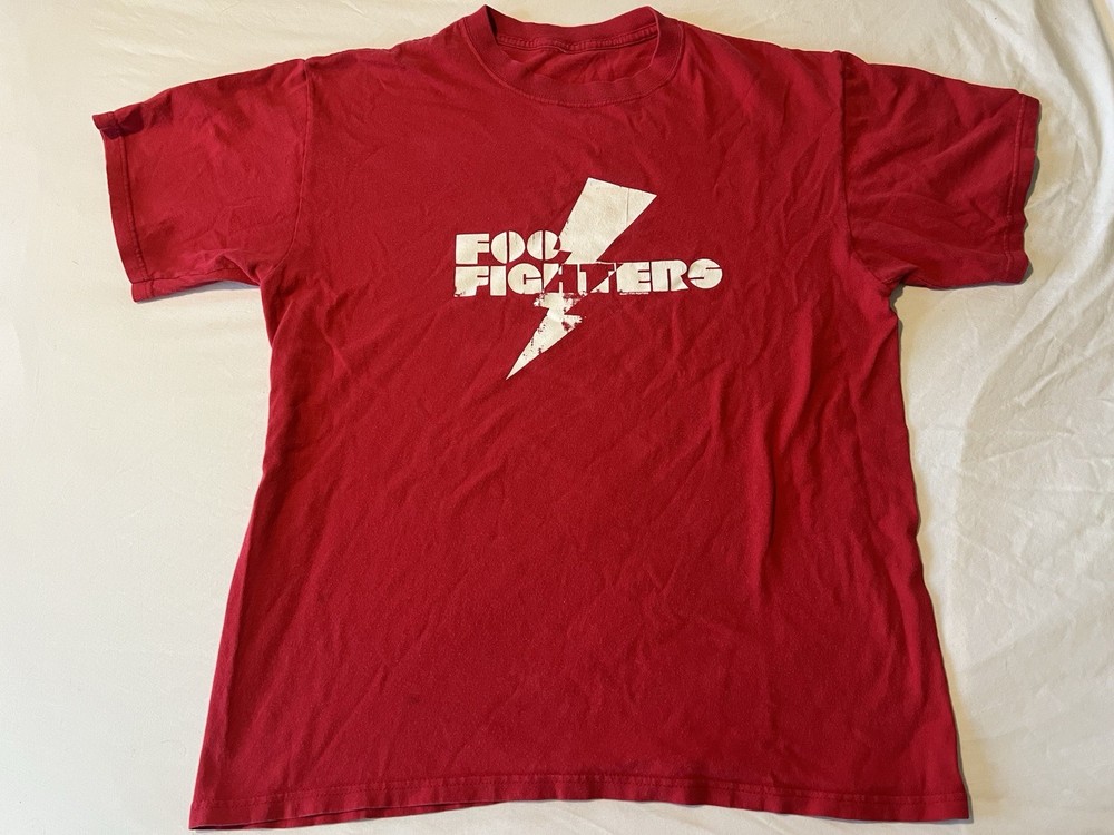 Vintage Foo Fighters Red Graphic Print Men's T-Shirt