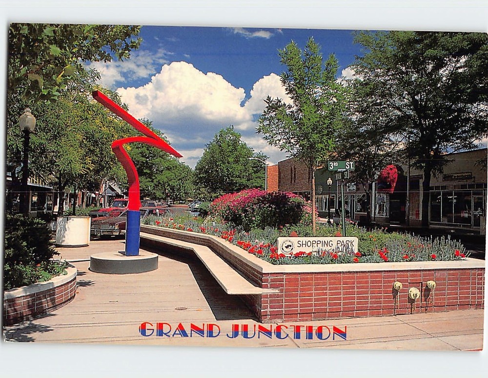 Postcard Downtown Business District Grand Junction Colorado USA