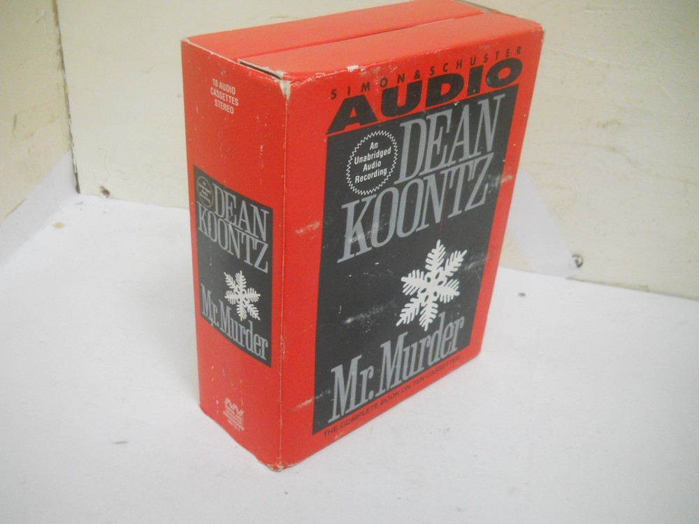 Dean Koontz Mr. Murder~  (10 UNABRIDGED  CASSETTES) VG/VG ~ Ships Boxed.