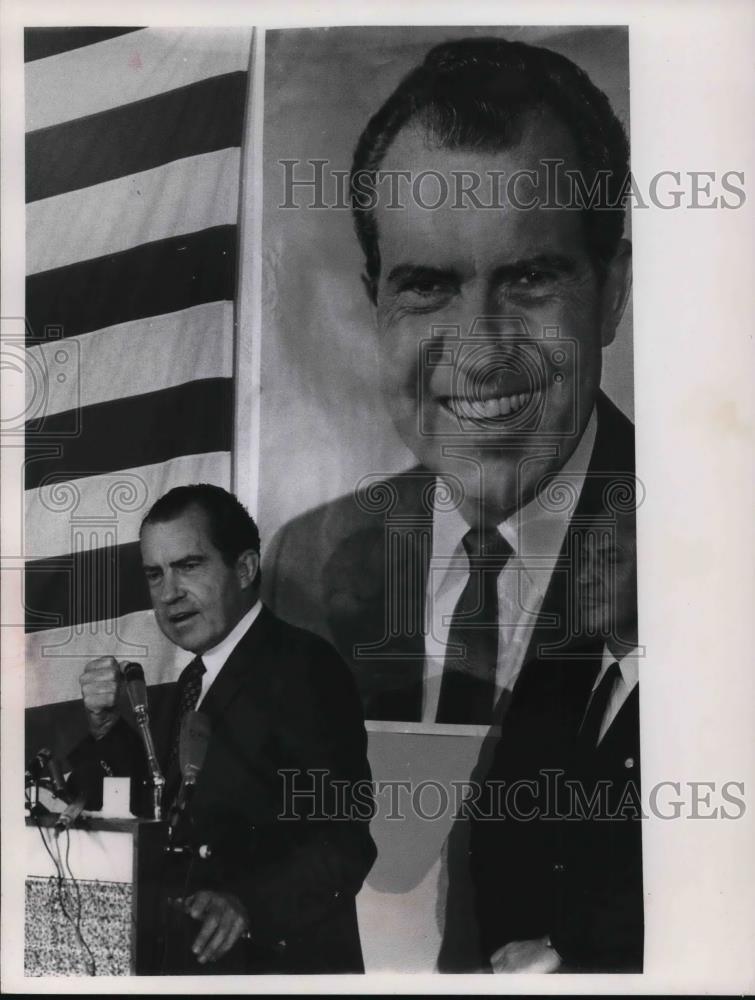 1968 Press Photo Richard M. Nixon Presidential Campaign