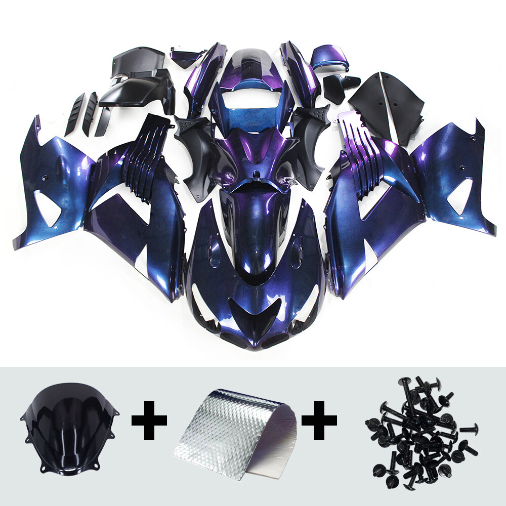 Chameleon Blue Purple Fairings For Kawasaki ZX-14R ZZ-R1400 2006 - 2011 Bodywork
