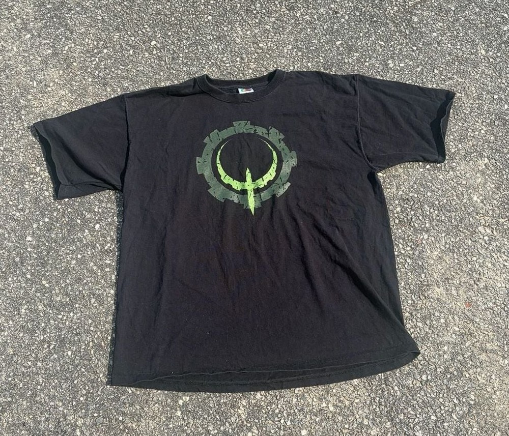 Vintage Quake 4 Video Game Promo T-Shirt Black Size XL