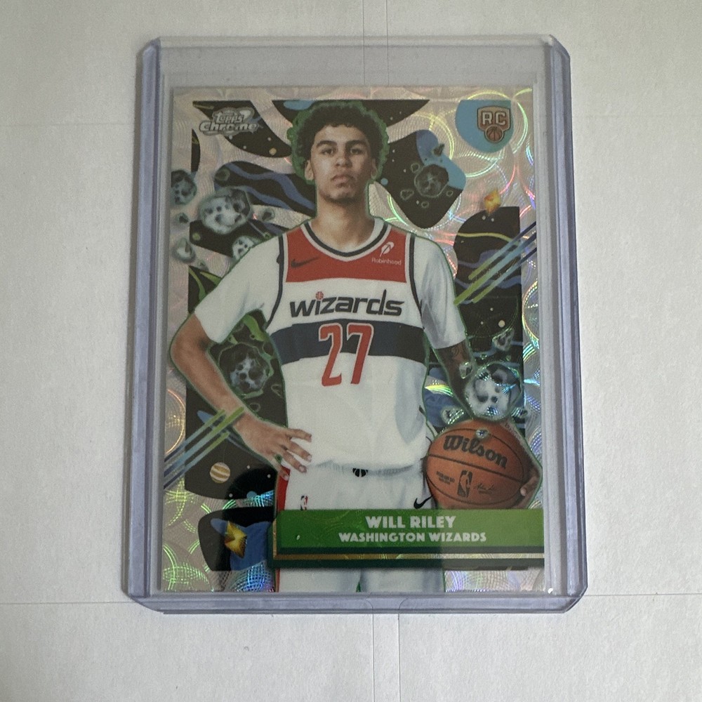 Topps 2024-25 Topps Cosmic Chrome Nucleus Refractor Will Riley Wizards RC #119