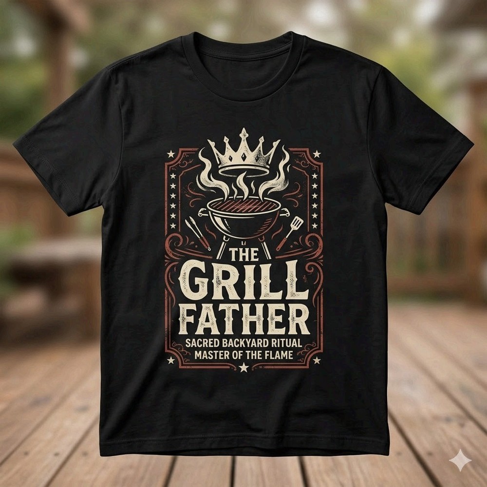 The Grill Father Shirt Funny BBQ Dad Fathers Day Gift Tee