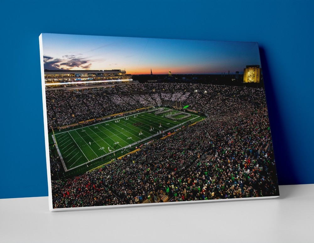 Notre Dame Football Stadium Poster or Canvas - Fighting Irish Football Wall Art