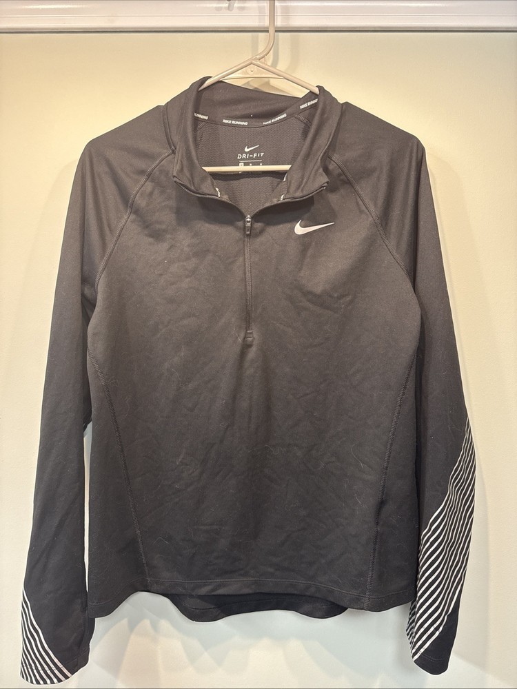 nike dri fit women’s running quarter zip pullover size medium lightweight