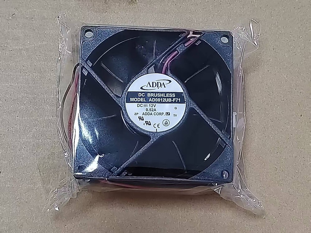 1PC  12V 0.52A 8CM double ball 2-wire cooling fan  AD0812UB-F71 8038