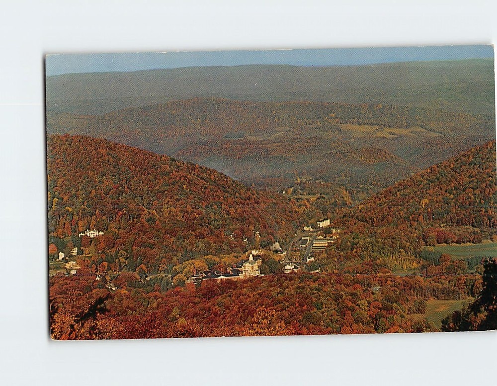 Postcard View from top Warm Springs Mtn. The Homestead Hot Springs Virginia USA