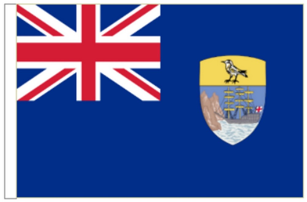St Helena Sleeved Boat Courtesy Flag 45cm x 30cm for Marine Use