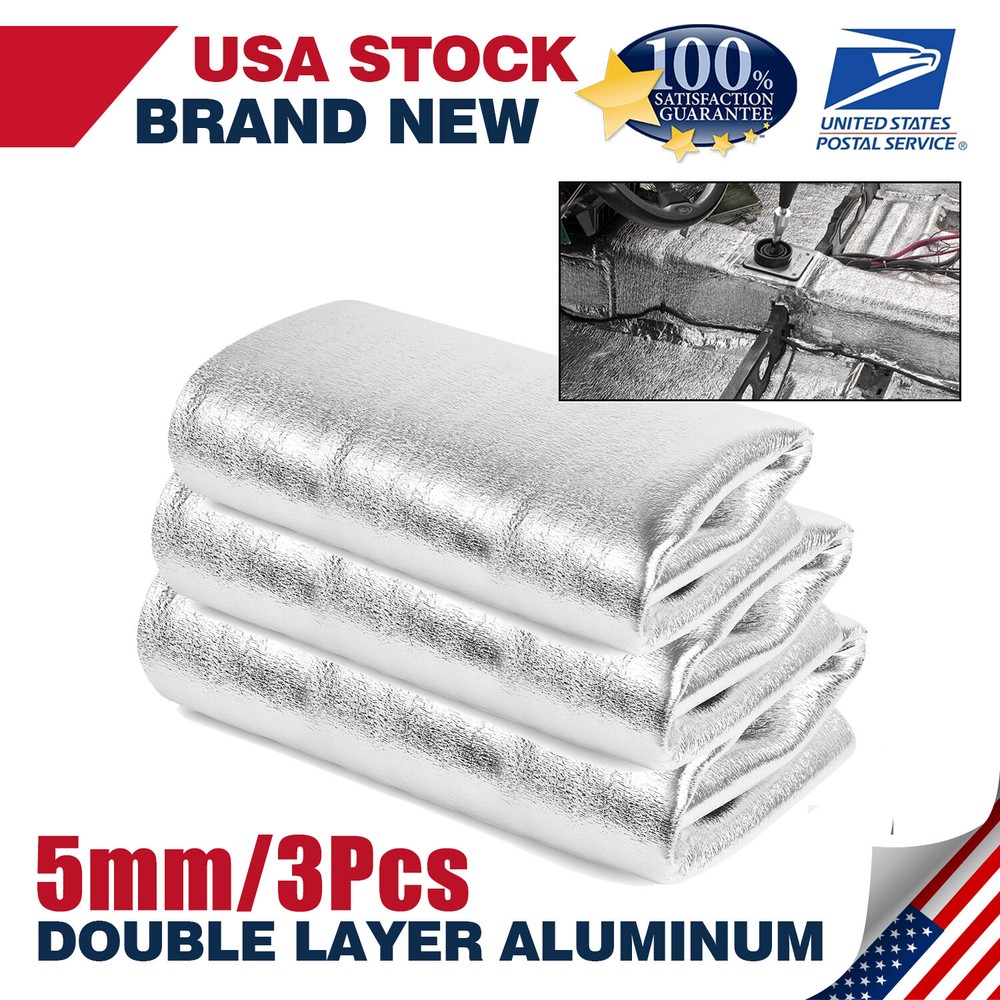 Sound Deadener Heat Insulation Mat For Car Hood Engine Door Floor Roof 197mil 3X