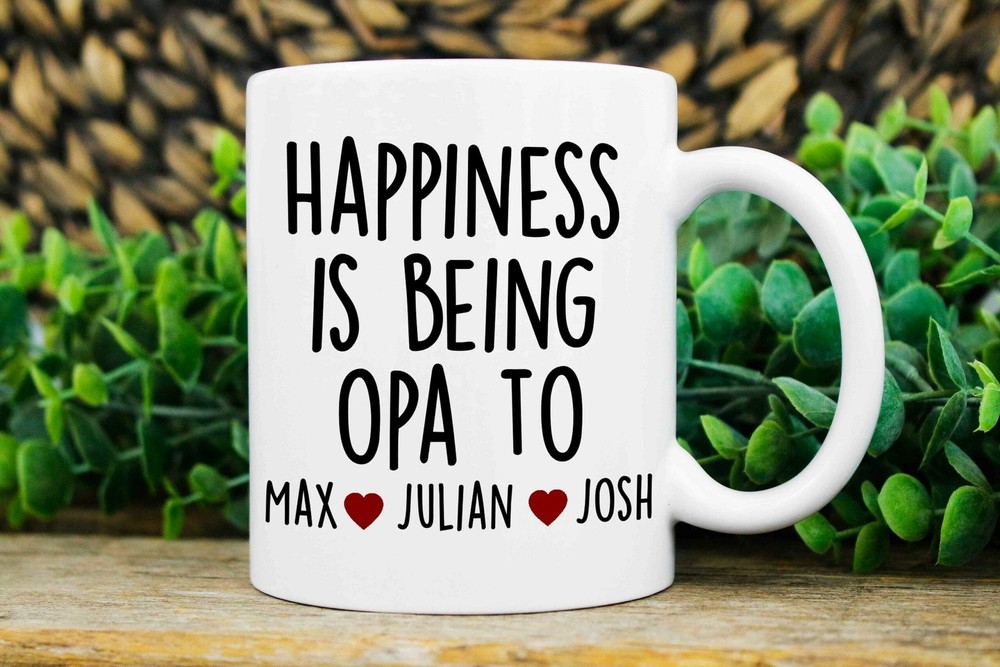 Opa Gifts Custom Opa Mug Opa Christmas Gift Personalized Mug With Kids Names