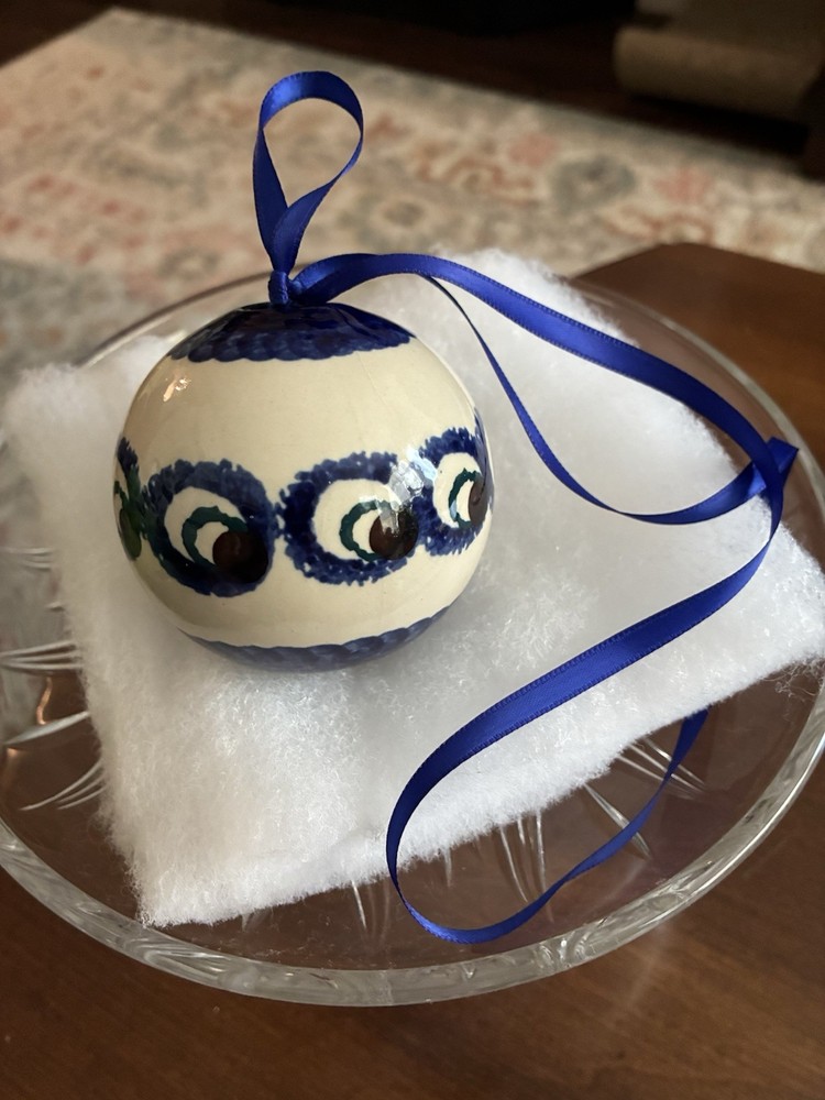 Polish Pottery Christmas Ornament