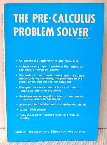 Pre-Calculus Problem Solver - Paperback, by The Editors of - Acceptable n