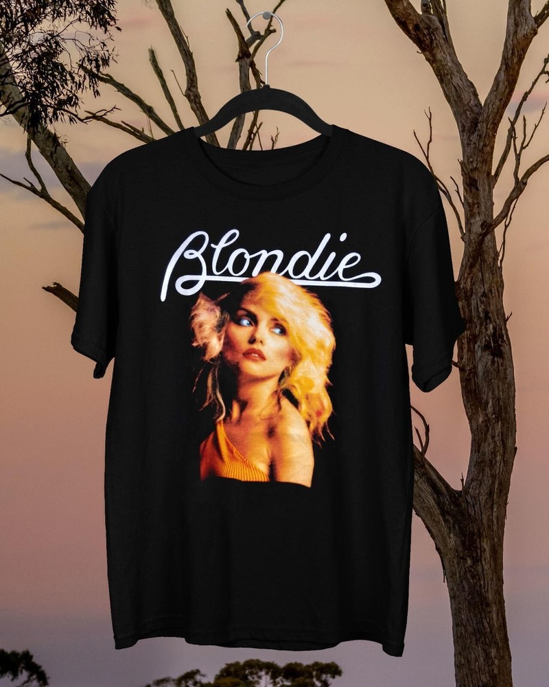 Vintage Debbie Harry Blondie Short Sleeve Cotton Black All Size Shirt
