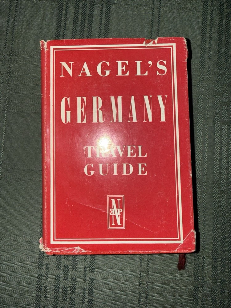 Nagel’s  Germany Travel Guide 1967 Vintage Car Cover With Illustrated Maps ￼