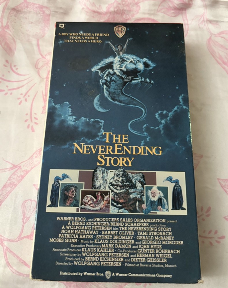The NeverEnding Story VHS Tape 1984 Warner Bros 1986 Design Package V11