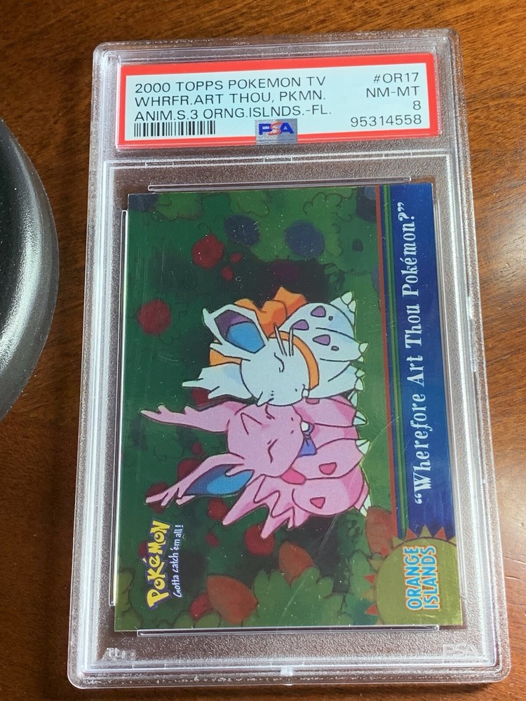 2000 Topps Pokemon TV #OR17 Wherefore Art Thou Pokemon FOIL Series 3 PSA 8 NM-MT