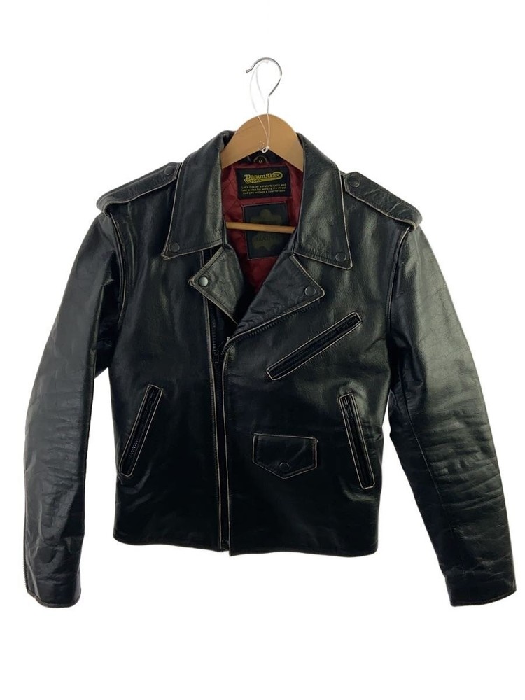 Dammtrax Double Riders Jacket/M/Leather/Blk 3476