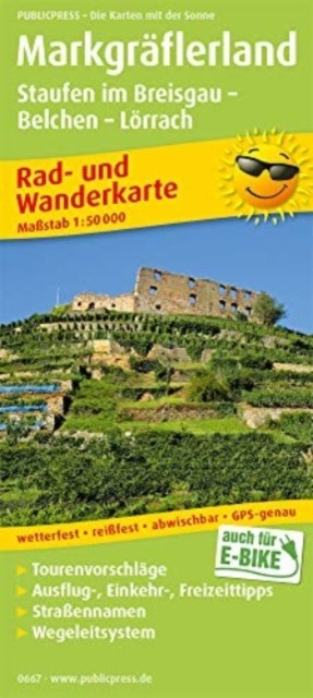 Markgraflerland, cycling and hiking map 1:50,000 SHEET MAP FOLDED