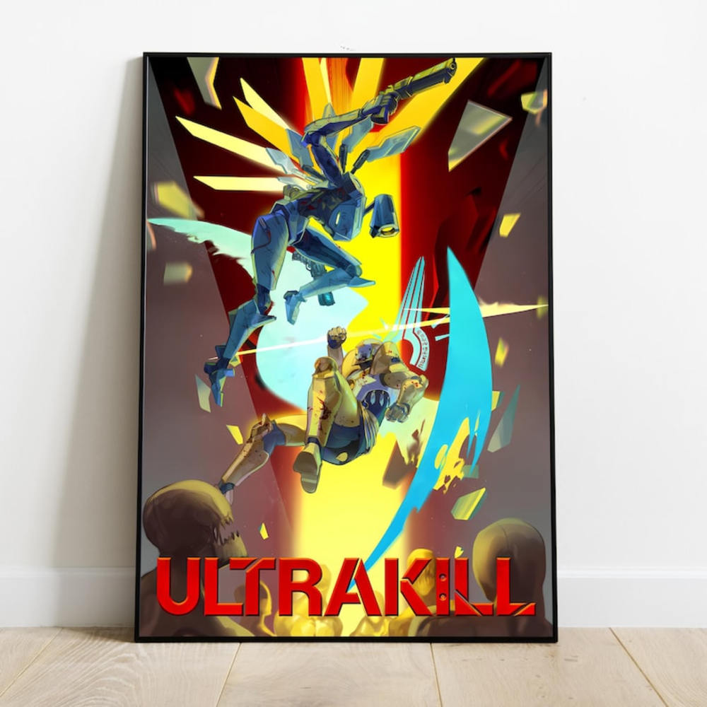 Ultrakill Poster Gaming Wall Art Retro FPS Video Game Print Decor