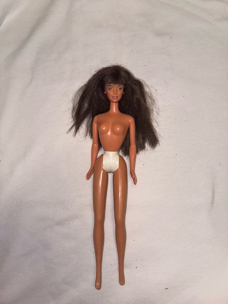 Mattel Barbie 1966/1991 Vtg Teresa Doll Nude Purple Eyes Bangs Brown