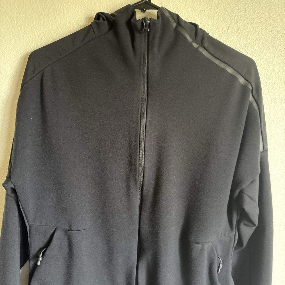 adidas Women's Full Zip Hoodie Jacket Athletic Running, Black, Medium