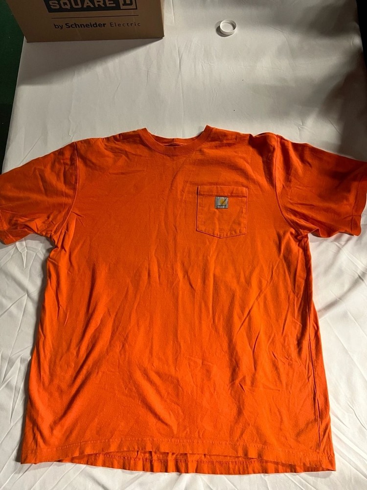 Carhartt Men's Original Fit Short Sleeve Pocket T-Shirt Orange XL Tall