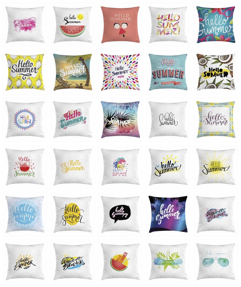 Ambesonne Summer Throw Pillow Covers 8 Sizes for Home Accent